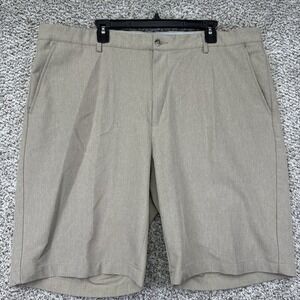 Greg Norman Performance Golf Shorts Men's Size 42 Tan Stretch Flex Waist Pockets